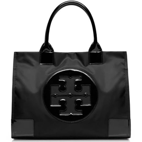 Tory Burch Bags Nwot Tory Burch Ella Patent Large Tote Black Poshmark